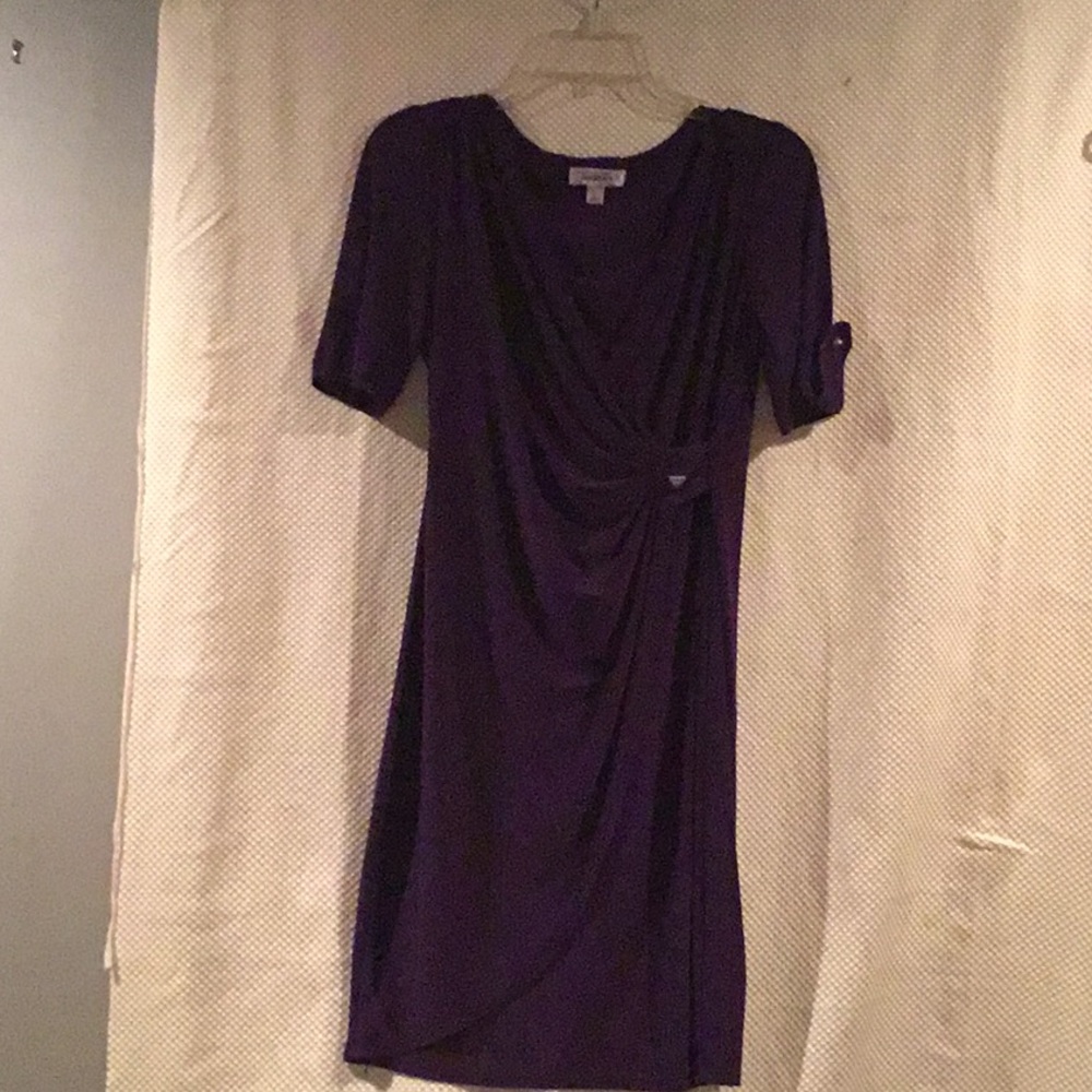 A1) dress barn dress, purple